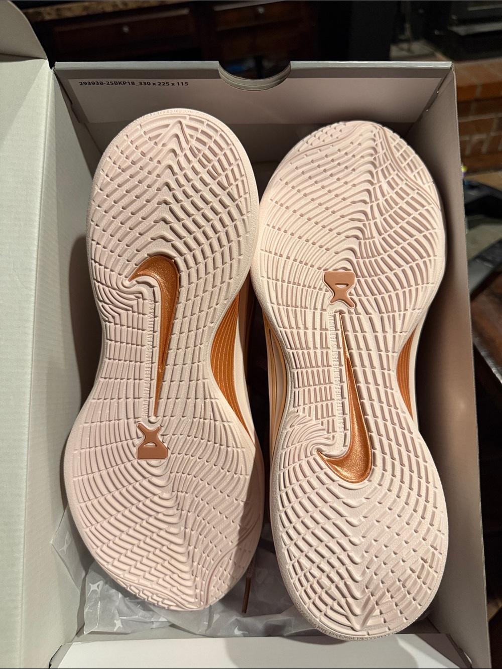 Nike A’One Women's Pink Sneakers with Gold Swoosh - Picture 3 of 4